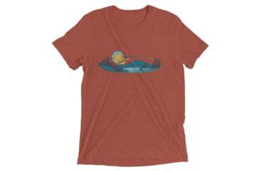 Image of Atoll Board Co Short sleeve t-shirt with Atoll Mountain Lake SUP Graphic - Clay Triblend, M - Clay Triblend,M, 62C60B5D296AEClay-Triblend-M