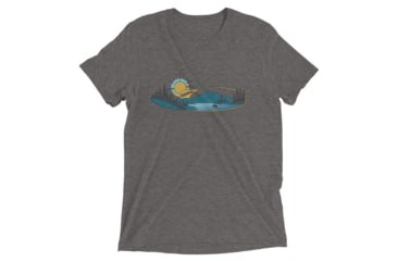 Image of Atoll Board Co Short sleeve t-shirt with Atoll Mountain Lake SUP Graphic - Grey Triblend, M - Grey Triblend,M, 62C60B5D296AEGrey-Triblend-M