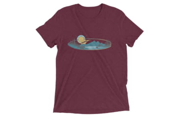 Image of Atoll Board Co Short sleeve t-shirt with Atoll Mountain Lake SUP Graphic - Maroon Triblend, M - Maroon Triblend,M, 62C60B5D296AEMaroon-Triblend-M