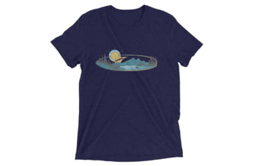Image of Atoll Board Co Short sleeve t-shirt with Atoll Mountain Lake SUP Graphic - Navy Triblend, XL - Navy Triblend,XL, 62C60B5D296AENavy-Triblend-XL