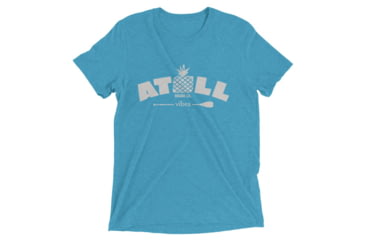 Image of Atoll Board Co Short sleeve tri-blend tee with Atoll Vibes Pineapple Graphic - Aqua Triblend, L - Aqua Triblend,L, 62E95CA90C7B8Aqua-Triblend-L