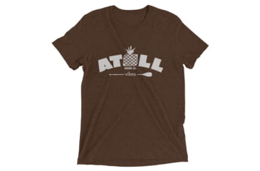 Image of Atoll Board Co Short sleeve tri-blend tee with Atoll Vibes Pineapple Graphic - Brown Triblend, XL - Brown Triblend,XL, 62E95CA90C7B8Brown-Triblend-XL