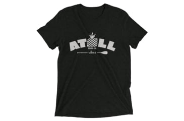 Image of Atoll Board Co Short sleeve tri-blend tee with Atoll Vibes Pineapple Graphic - Charcoal-Black Triblend, 3XL - Charcoal-Black Triblend,3XL, 62E95CA90C7B8Charcoal-Black-Triblend-3XL