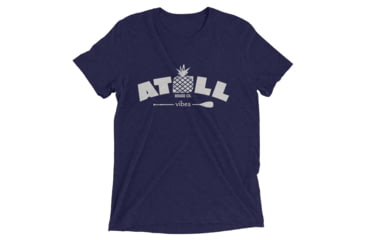 Image of Atoll Board Co Short sleeve tri-blend tee with Atoll Vibes Pineapple Graphic - Navy Triblend, XS - Navy Triblend,XS, 62E95CA90C7B8Navy-Triblend-XS