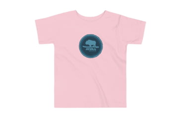 Image of Atoll Board Co Toddler Short Sleeve Tee with Atol Bison Sheild Graphic - Pink, 5T - Pink,5T, 62D8604B47DDFPink-5T