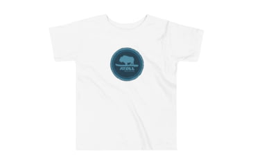 Image of Atoll Board Co Toddler Short Sleeve Tee with Atol Bison Sheild Graphic - White, 3T - White,3T, 62D8604B47DDFWhite-3T