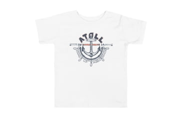 Image of Atoll Board Co Toddler Short Sleeve Tee with Atoll Anchor Graphic - White, 5T - White,5T, 62D85BC91B110White-5T