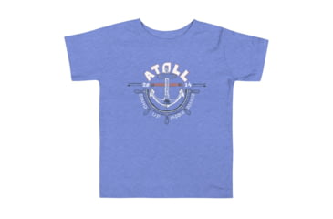 Image of Atoll Board Co Toddler Short Sleeve Tee with Atoll Anchor Grapich - Heather Columbia Blue, 4T - Heather Columbia Blue,4T, 62D85AE8C4E32Heather-Columbia-Blue-4T