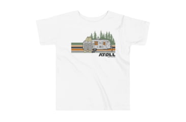 Image of Atoll Board Co Toddler Short Sleeve Tee with Atoll Camper Graphic - White, 2T - White,2T, 62D85E89D7266White-2T