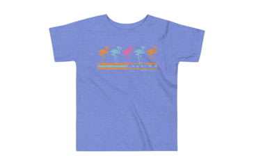 Image of Atoll Board Co Toddler Short Sleeve Tee with Atoll Flamingo Design - Heather Columbia Blue, 4T - Heather Columbia Blue,4T, 62D85C946FD7BHeather-Columbia-Blue-4T
