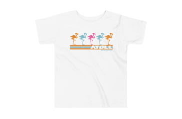 Image of Atoll Board Co Toddler Short Sleeve Tee with Atoll Flamingo Design - White, 4T - White,4T, 62D85C946FD7BWhite-4T
