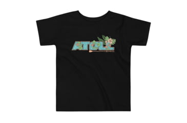 Image of Atoll Board Co Toddler Short Sleeve Tee with Atoll Floral Graphic - Black, 2T - Black,2T, 62D85EFB34869Black-2T