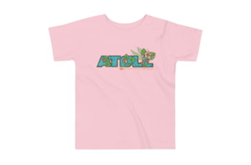 Image of Atoll Board Co Toddler Short Sleeve Tee with Atoll Floral Graphic - Pink, 3T - Pink,3T, 62D85EFB34869Pink-3T