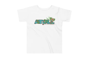 Image of Atoll Board Co Toddler Short Sleeve Tee with Atoll Floral Graphic - White, 5T - White,5T, 62D85F764628FWhite-5T