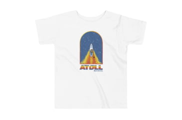 Image of Atoll Board Co Toddler Short Sleeve Tee with Atoll Paddle Board Wake Graphic - White, 5T - White,5T, 62D860F053E91White-5T