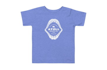 Image of Atoll Board Co Toddler Short Sleeve Tee with Atoll Shark Fossil Graphic - Heather Columbia Blue, 2T - Heather Columbia Blue,2T, 648748A796579Heather-Columbia-Blue-2T