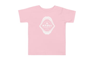 Image of Atoll Board Co Toddler Short Sleeve Tee with Atoll Shark Fossil Graphic - Pink, 3T - Pink,3T, 648748A796579Pink-3T