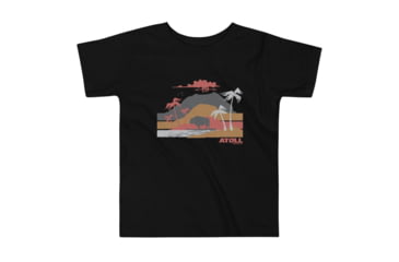 Image of Atoll Board Co Toddler Short Sleeve Tee with Atoll Volcano Graphic - Black, 2T - Black,2T, 62FBCAF5BCA9EBlack-2T