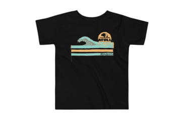 Image of Atoll Board Co Toddler Short Sleeve Tee with Atoll Wave Graphic - Black, 3T - Black,3T, 62D86178BB0C2Black-3T