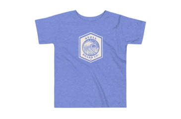 Image of Atoll Board Co Toddler Short Sleeve Tee with Atoll Wave Graphic - Heather Columbia Blue, 4T - Heather Columbia Blue,4T, 646398AB36403Heather-Columbia-Blue-4T