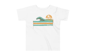 Image of Atoll Board Co Toddler Short Sleeve Tee with Atoll Wave Graphic - White, 2T - White,2T, 62D86178BB0C2White-2T
