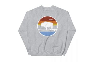 Image of Atoll Board Co Unisex Crew Neck Sweatshirt with Atoll Landscape Graphic - Sport Grey, S - Sport Grey,S, 636AA060D522CSport-Grey-S