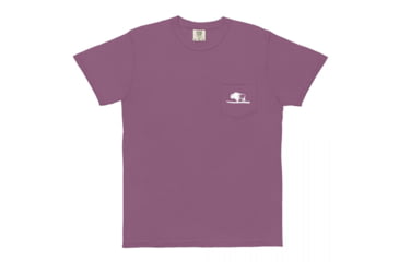 Image of Atoll Board Co Unisex garment-dyed pocket t-shirt with Atoll Hand Drawn Bison Graphic - Berry, M - Berry,M, 62C6109454F14Berry-M