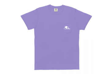 Image of Atoll Board Co Unisex garment-dyed pocket t-shirt with Atoll Hand Drawn Bison Graphic - Violet, M - Violet,M, 62C6109454F14Violet-M