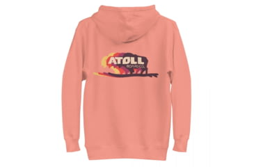 Image of Atoll Board Co Unisex Hoodie with Atoll Bison Color Shift Graphic - Dusty Rose, L - Dusty Rose,L, 636AA26686F48Dusty-Rose-L