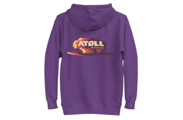 Image of Atoll Board Co Unisex Hoodie with Atoll Bison Color Shift Graphic - Purple, 3XL - Purple,3XL, 636AA26686F48Purple-3XL