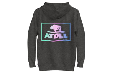Image of Atoll Board Co Unisex Hoodie with Atoll Color Blend Graphic - Charcoal Heather, 2XL - Charcoal Heather,2XL, 637BCD4B3AA75Charcoal-Heather-2XL