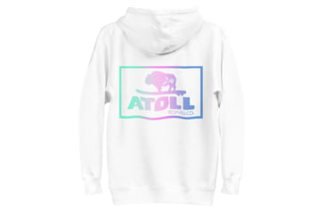 Image of Atoll Board Co Unisex Hoodie with Atoll Color Blend Graphic - White, S - White,S, 637BCD4B3AA75White-S