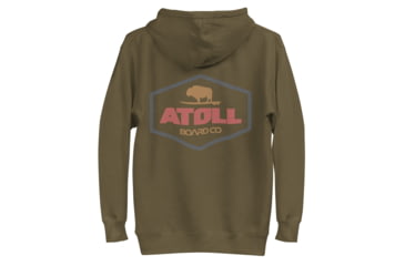 Image of Atoll Board Co Unisex Hoodie with Atoll Dimond Graphic - Military Green, M - Military Green,M, 637BCFDBC6553Military-Green-M
