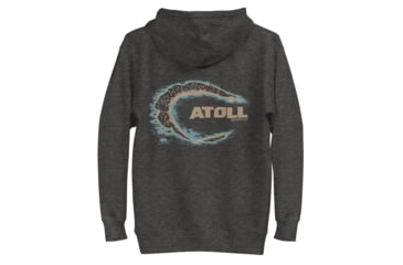 Image of Atoll Board Co Unisex Hoodie with Atoll Island Graphic - Charcoal Heather, XL - Charcoal Heather,XL, 637BD3158CD9CCharcoal-Heather-XL
