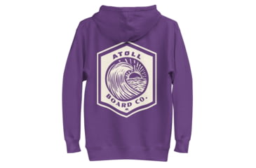 Image of Atoll Board Co Unisex Hoodie with Atoll Wave Graphic - Purple, XL - Purple,XL, 6463961A8385BPurple-XL