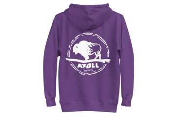 Image of Atoll Board Co Unisex Hoodie with Hand Drawn Atoll Logo - Purple, XL - Purple,XL, 628E8B7D50B97Purple-XL