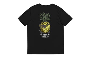 Image of Atoll Board Co Unisex Organic Cotton Tee with Atoll Pineapple Head Graphic - Black, M - Black,M, 6494C56223AA1Black-M