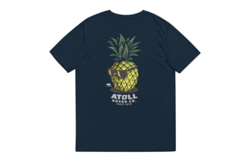 Image of Atoll Board Co Unisex Organic Cotton Tee with Atoll Pineapple Head Graphic - French Navy, 2XL - French Navy,2XL, 6494C56223AA1French-Navy-2XL