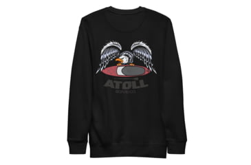 Image of Atoll Board Co Unisex Premium Sweatshirt with Atoll Eagle Graphic - Black, 2XL - Black,2XL, 646FCA686C20BBlack-2XL