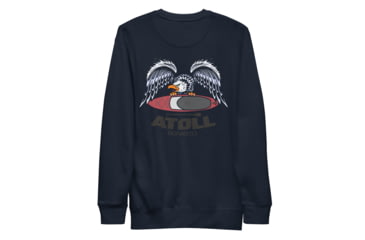 Image of Atoll Board Co Unisex Premium Sweatshirt with Atoll Eagle Graphic - Navy Blazer, 3XL - Navy Blazer,3XL, 646FCA686C20BNavy-Blazer-3XL
