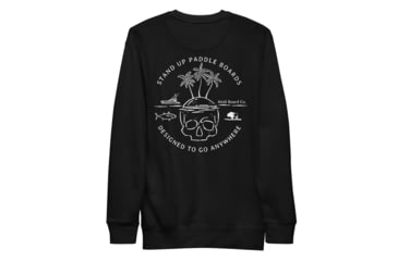 Image of Atoll Board Co Unisex Premium Sweatshirt with Atoll Skull Island Graphic - Black, L - Black,L, 6450460B65F89Black-L
