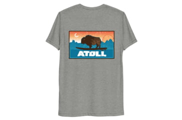 Image of Atoll Board Co Unisex Premium Tri Blend Tee with Atoll Sunset Logo Original Edition - Athletic Grey Triblend, XS - Athletic Grey Triblend,XS, 629A4B94B49D2Athletic-Grey-Triblend-XS