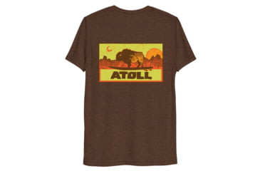 Image of Atoll Board Co Unisex Tri Blend T-shirt with Atoll Sunset Logo Hunter Edition - Brown Triblend, M - Brown Triblend,M, 629A490B453C7Brown-Triblend-M