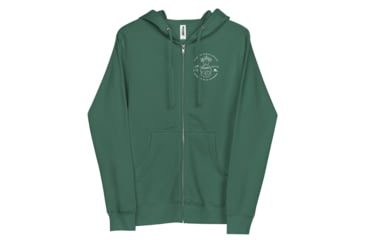Image of Atoll Board Co Unisex Zip Up Hoodie with Atoll Skull Island Graphic - Alpine Green, L - Alpine Green,L, 64503E9032382Alpine-Green-L