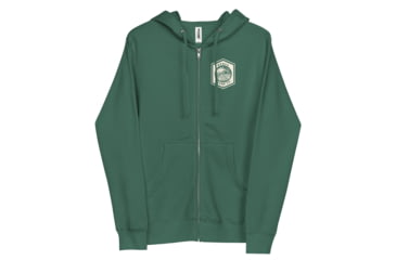 Image of Atoll Board Co Unisex Zip Up Hoodie with Atoll Wave Graphic - Alpine Green, 2XL - Alpine Green,2XL, 64639709844DFAlpine-Green-2XL