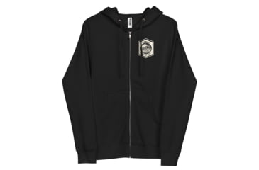 Image of Atoll Board Co Unisex Zip Up Hoodie with Atoll Wave Graphic - Black, L - Black,L, 64639709844DFBlack-L