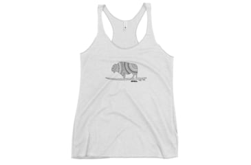 Image of Atoll Board Co Womens Racerback Tank with Atoll Mandala Design - Heather White, S - Heather White,S, 62C1DABC1FF03Heather-White-S