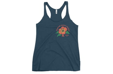 Image of Atoll Board Co Womens Racerback Tank with Atoll Paddle Board Island Flower Graphic - Indigo, L - Indigo,L, 6442F10F86D7AIndigo-L