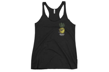 Image of Atoll Board Co Womens Racerback Tank with Atoll Pineapple Head Graphic - Vintage Black, L - Vintage Black,L, 6494C86140397Vintage-Black-L