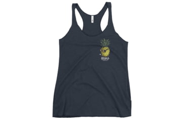 Image of Atoll Board Co Womens Racerback Tank with Atoll Pineapple Head Graphic - Vintage Navy, L - Vintage Navy,L, 6494C86140397Vintage-Navy-L